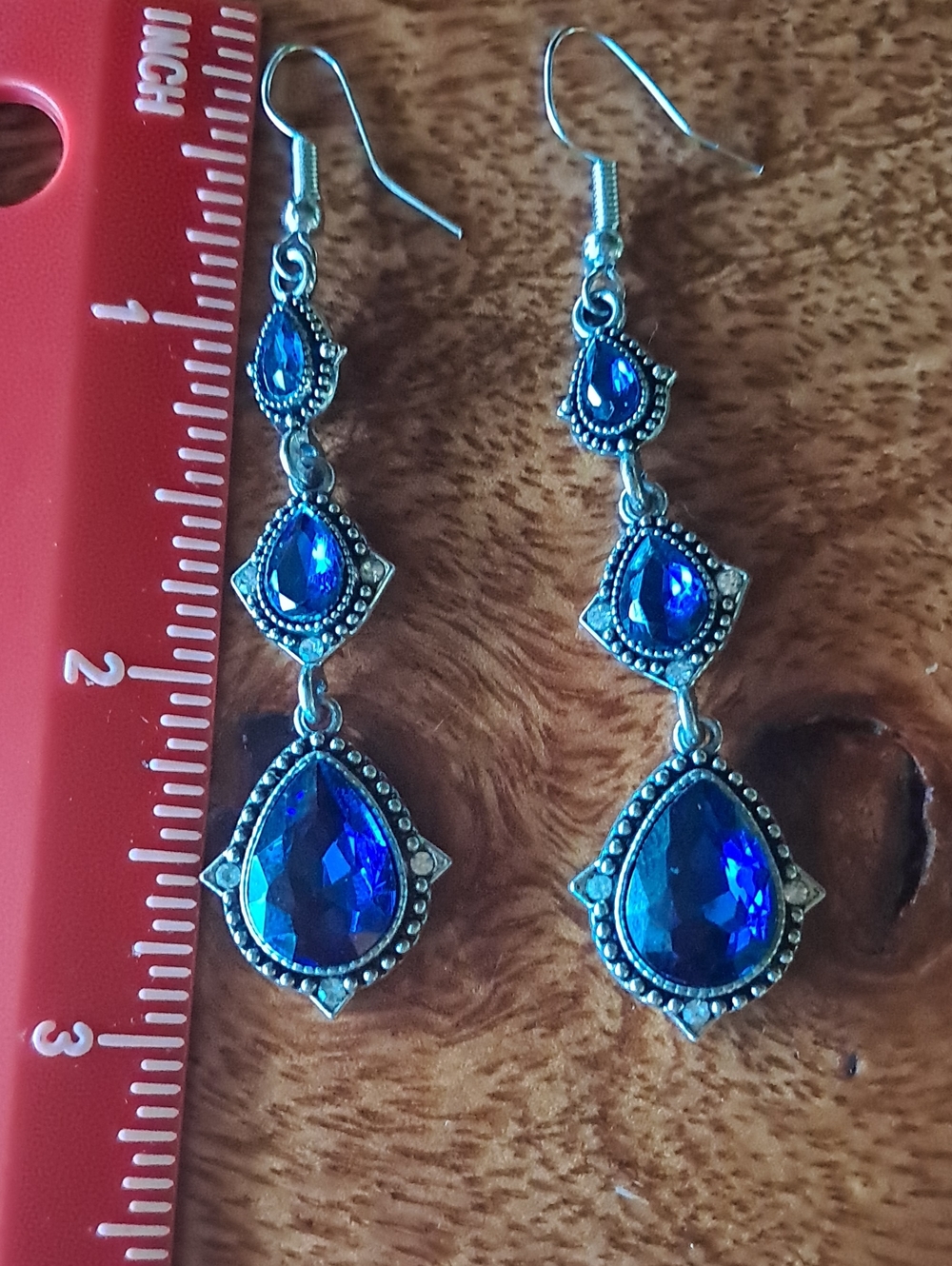 Lead And Nickel Free Blue Teardrop Dangle Earrings - Women Jewelry